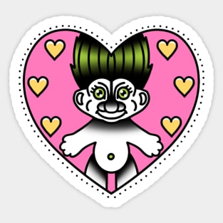 Cutesy Troll Doll Sticker